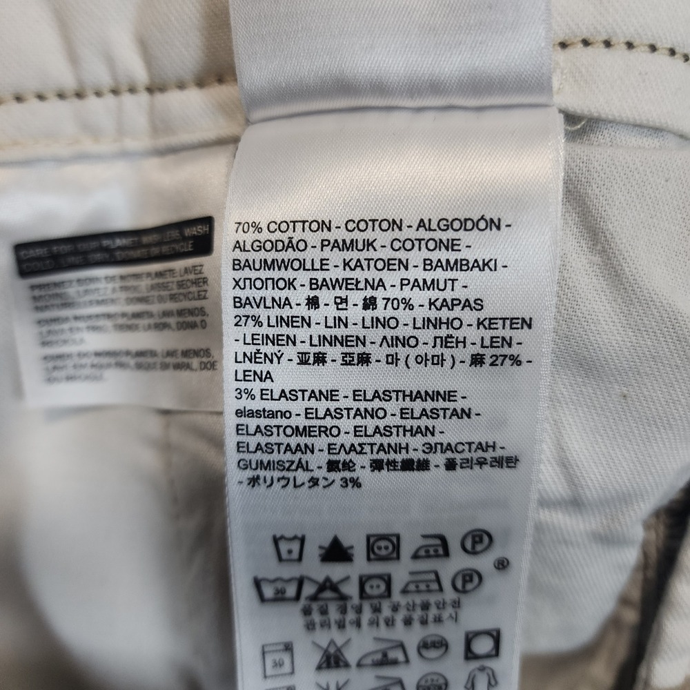 Levis Chambray Linen Cotton Pants Men 36x34 Fits 38x32 Gray Chino Tapered Casual - Picture 7 of 13
